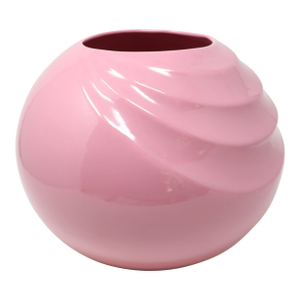 Vintage Large Haeger Pottery Pink Postmodern Sphere Vase