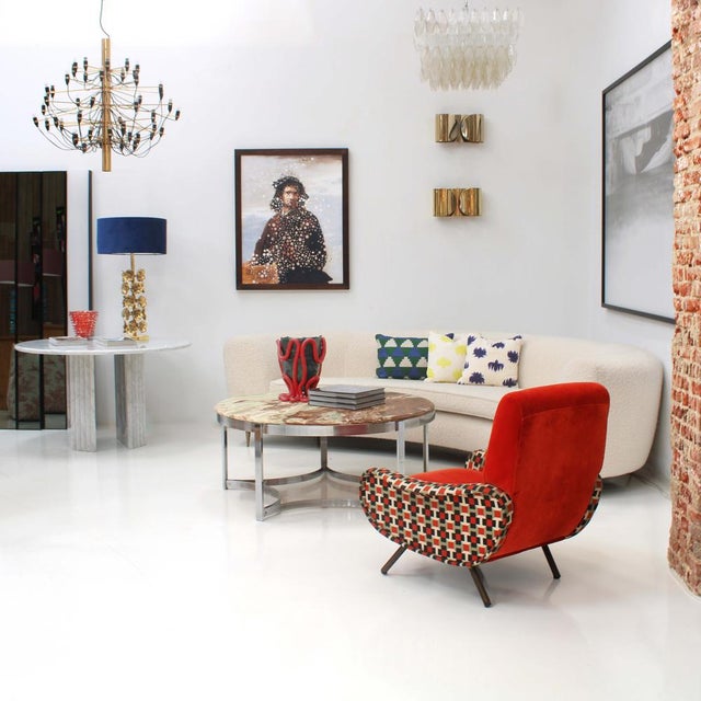 Circular Onyx Coffee Table with Steel Frame, Italy, 1990 For Sale - Image 9 of 11