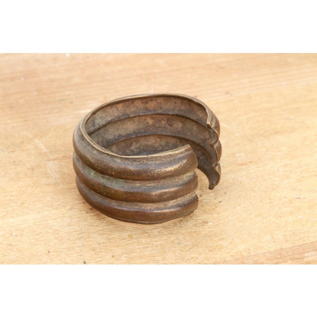 19th Century Patinated Brass Currency Bracelet For Sale - Image 4 of 5