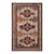 1880s Multibrown Medallion Antique Caucasian Zeychor Rug 3'7" X 5'6" Handknotted Wool Carpet For Sale