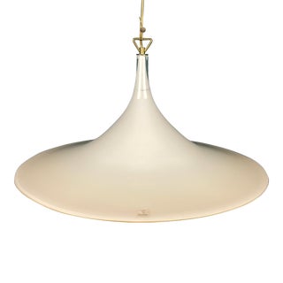 1970s Vintage Beige Murano Glass Pendant Lamp Vetri Murano 23 Italy For Sale