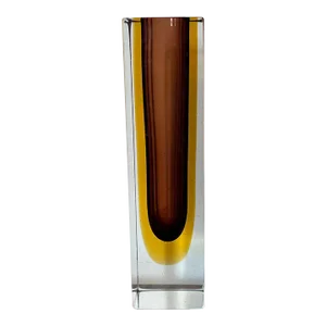 Late 20th Century Vintage Mid-Century Modern Murano Glass Tall Square Vase