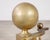 Metal Pair of English Regency Style Brass Cannonball Andirons For Sale - Image 7 of 16
