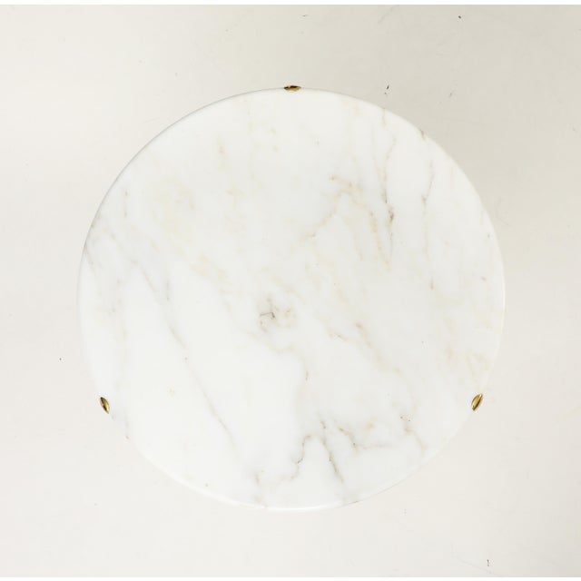 Cedric Hartman Brass and Carrara Marble Side Table For Sale - Image 9 of 16