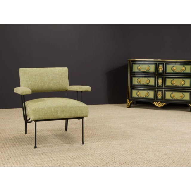 Dan Johnson Pacific Iron Attributed Armchair, Mid Century Modern Lounge Chair, Sculptural Iron Frame Chair, Circa 1950s For Sale - Image 10 of 17