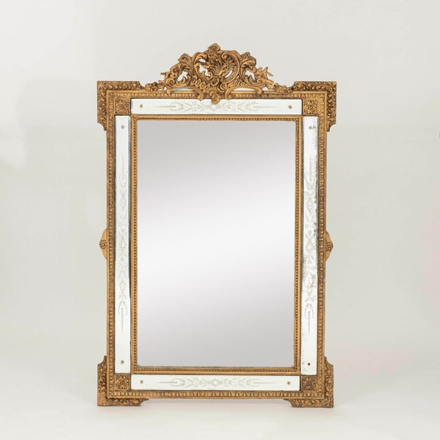Early 20th Century Early 20th Century French Louis XV Style Parclose Mirror For Sale - Image 5 of 6