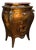 Early 20th Century Louis XV Style Painted Bombe Cabinet With Rouge Marble Top For Sale