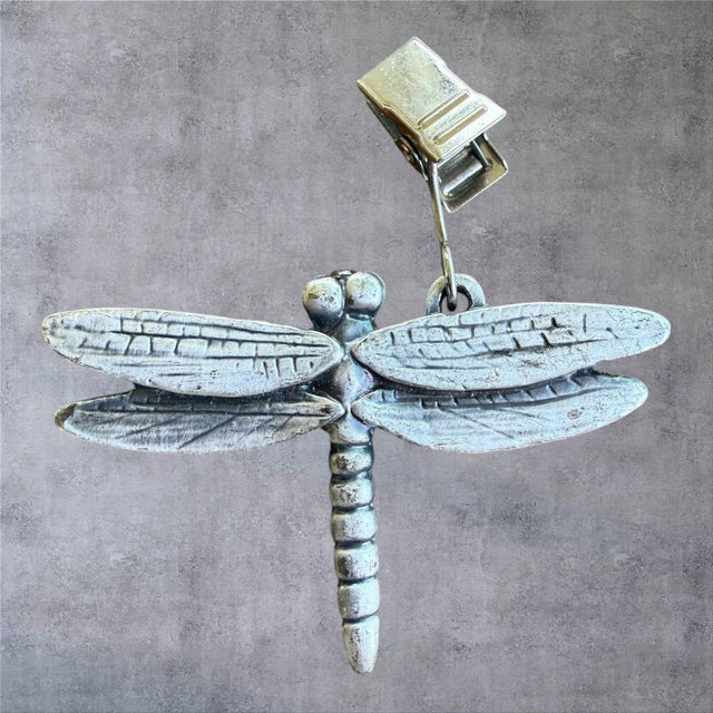 Farmhouse Vintage Cast Metal Insect Tablecloth Weights Set 6 Clips Ladybug Dragonfly Bee For Sale - Image 3 of 10
