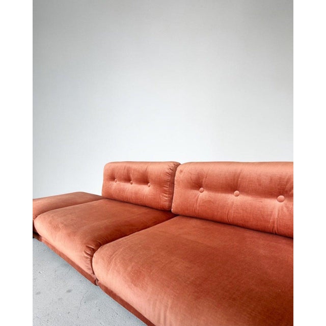 1970s Salpol Modular Sofa in Dralon Velvet, Italy, 1970, Set of 4 For Sale - Image 5 of 18