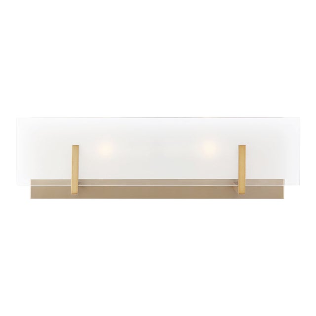 Sean Lavin By Visual Comfort Studio Syll 2-Light Bath Fixture in Satin Brass For Sale
