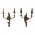 Pair French Style Brass Lighted Candelabras For Sale