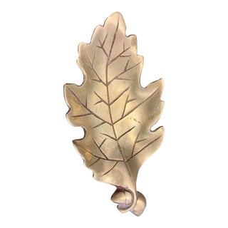 Brass Oak Leaf Catchall For Sale