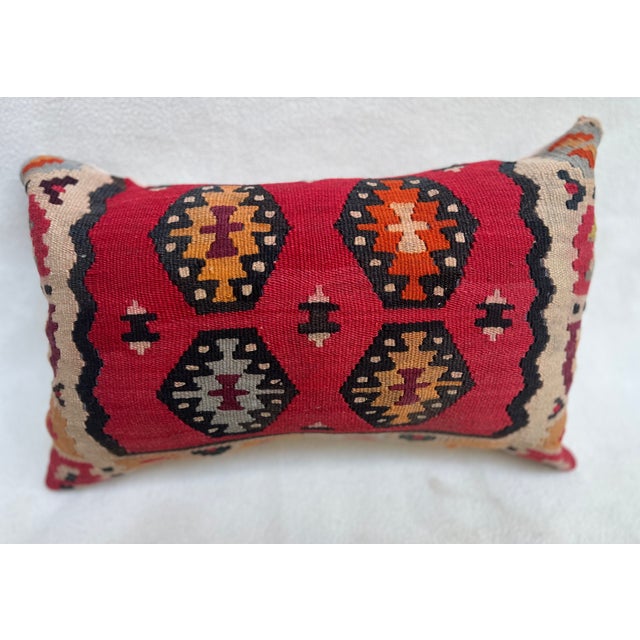 1910s Three Pillows Upholstered With Kilim Weave For Sale - Image 5 of 10