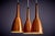 1950s Danish Copper and Rosewood Caskade Pendant Lamp, 1950s For Sale - Image 5 of 13