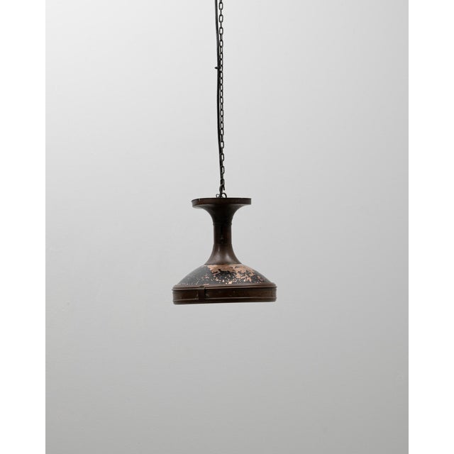 1920s French Copper Industrial Pendant Lamp For Sale - Image 10 of 18