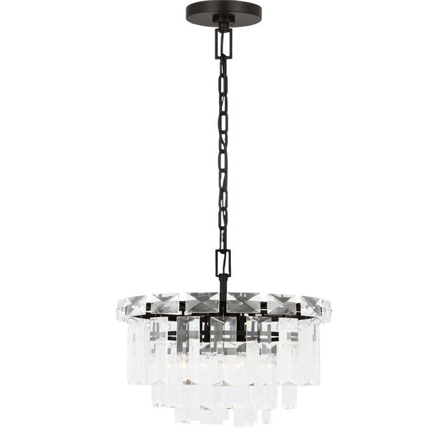 Chapman & Myers by Visual Comfort Studio Arden 4-Light Small Chandelier in Aged Iron For Sale