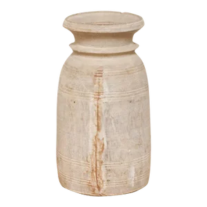 Indian Bleached Wooden Pot-Taksh