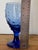 Blue 6 Vintage Cobalt Blue Stemmed Goblets (12 Oz). For Sale - Image 8 of 9