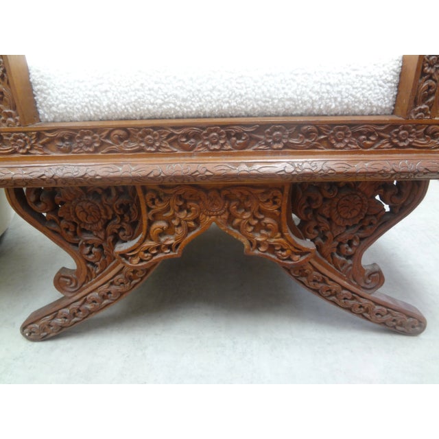 English 1920s Teak Howdah Elephant Saddle Chair For Sale - Image 3 of 10