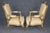 19th C Pair French Louis XV Yellow Carved Giltwood Armchairs For Sale - Image 4 of 17