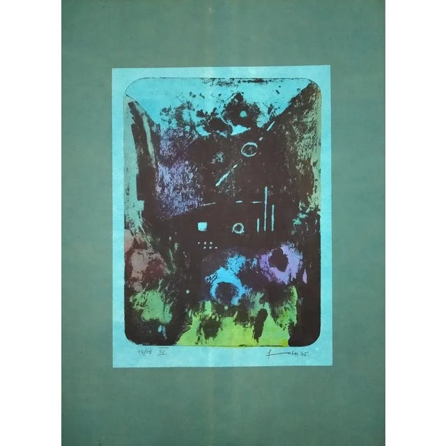 Will Faber, Untitled, 1965, Lithograph, in Flawless conditions. Designed 1960 to 1969 This piece has an attribution mark,...