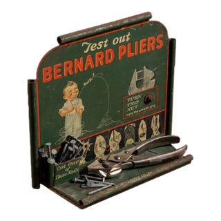 Antique Bernard Pliers Countertop Point-of-Sale Display For Sale