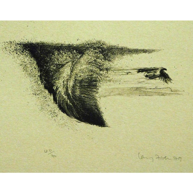 "Feather Flight" Original Limited Edition Lithograph by Larry Fodor Hand signed, numbered & titled by the artist Paper...