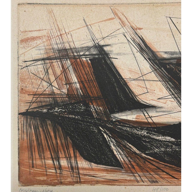 Terry Haass 'corsican Shore' Abstract Expressionist Aquatint Etching- Atelier 17 For Sale - Image 10 of 12