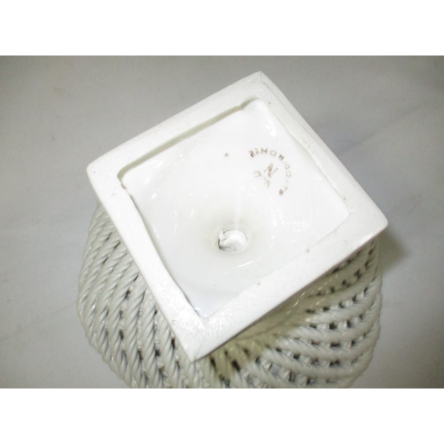 Ceramic Italian Ceramic Floral Pedestal Bowl For Sale - Image 7 of 7