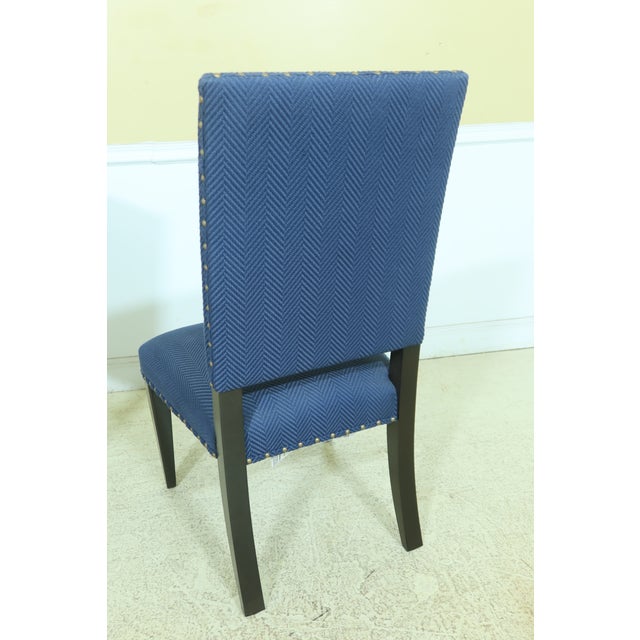 Set of 4 Ethan Allen Blue Upholstered Dining Chairs Chairish