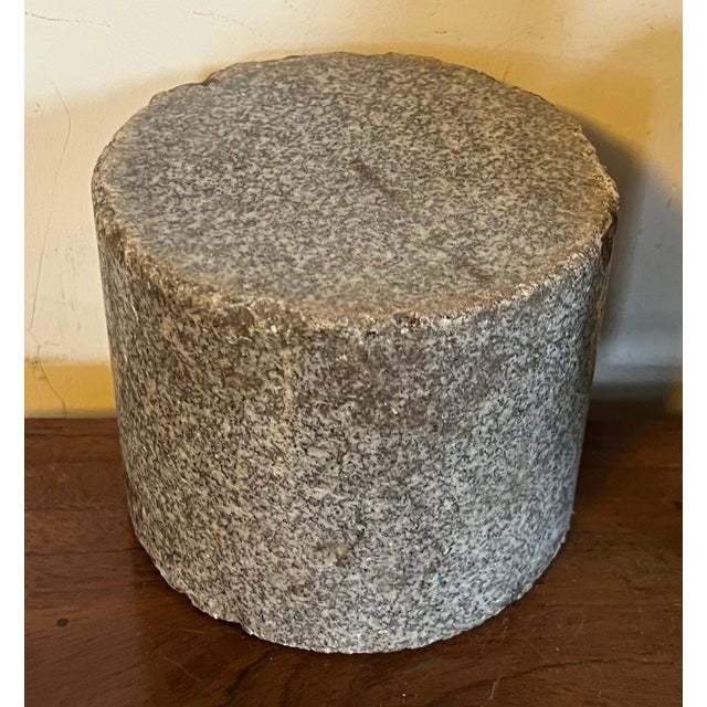 Stone Antique 19th Century French Empire Granite Stone Round Table Top Column Display Base or Stand For Sale - Image 7 of 14