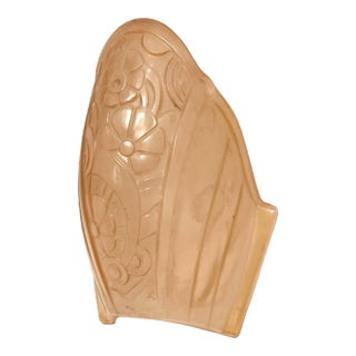 1930s American Art Deco Slip Pressed Glass Shade For Sale
