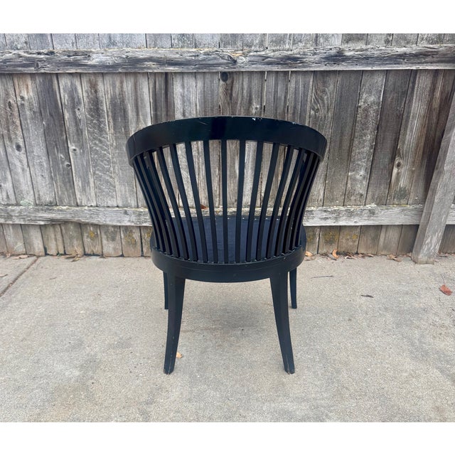 Jack Lenor Larsen 1970s Jack Lenor Larsen Bankers Armchair For Sale - Image 4 of 5