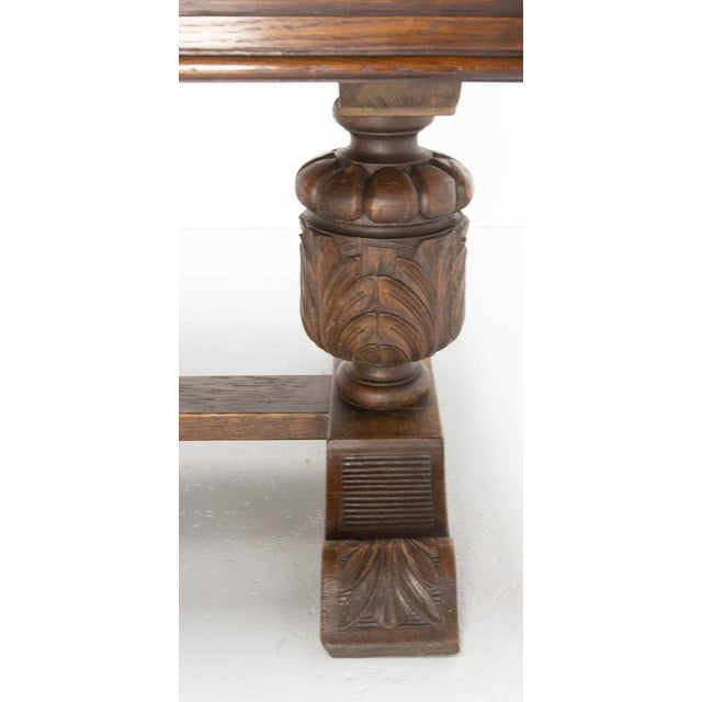 Wood Spanish Extendable Oak Dining Table, 1960s For Sale - Image 7 of 14