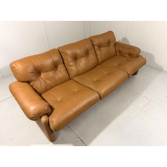 Leather Coronado Sofa by Tobia & Afra Scarpa for B&B, Italy, 1970s For Sale - Image 6 of 18
