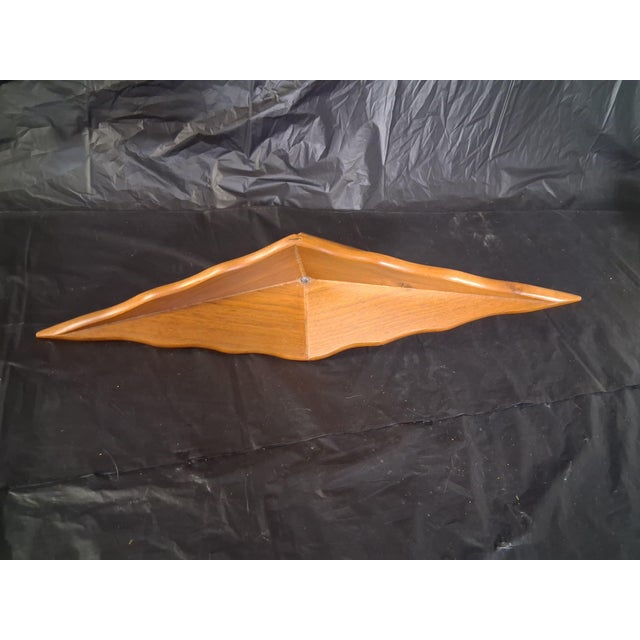 Mid 20th Century Mid Century Modern Sculpted Walnut Center Piece Bowl For Sale - Image 5 of 10