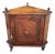 Antique Petite English Inlaid Walnut Corner Cabinet For Sale