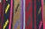 Brown 1970s Turkish Oushak Striped Design Colorful Kilim For Sale - Image 8 of 9
