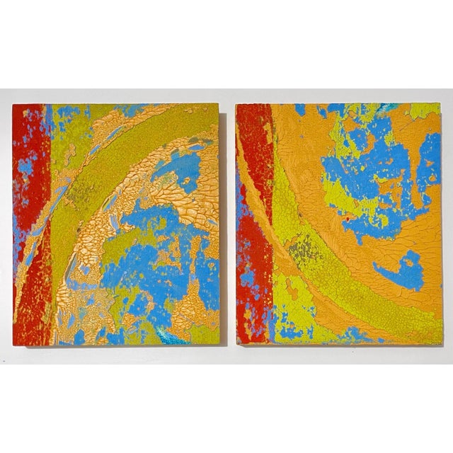 Rainer Gross, Contact Painting Twins Abstract Expressionist Diptych OIl Painting Rainer Gross, 2000 For Sale - Image 13 of 13
