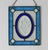 Mid-Century Modern Vintage Stained Glass Window Hanging W/ Wheat Motif For Sale - Image 3 of 10