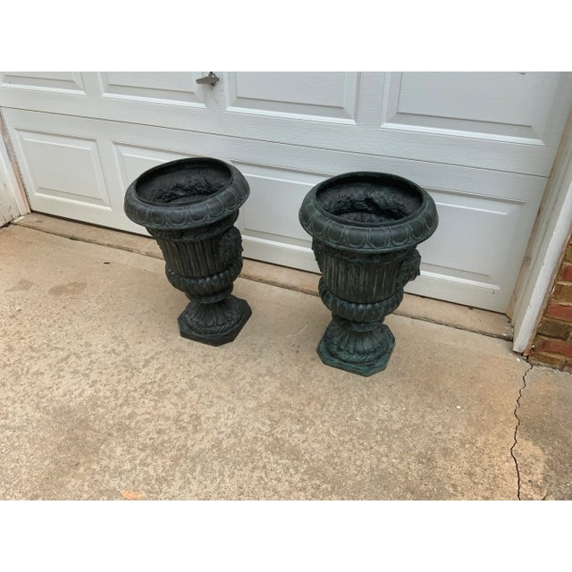1980s Vintage Bronze Mainland Smith Planters - Set of 2 For Sale - Image 5 of 11