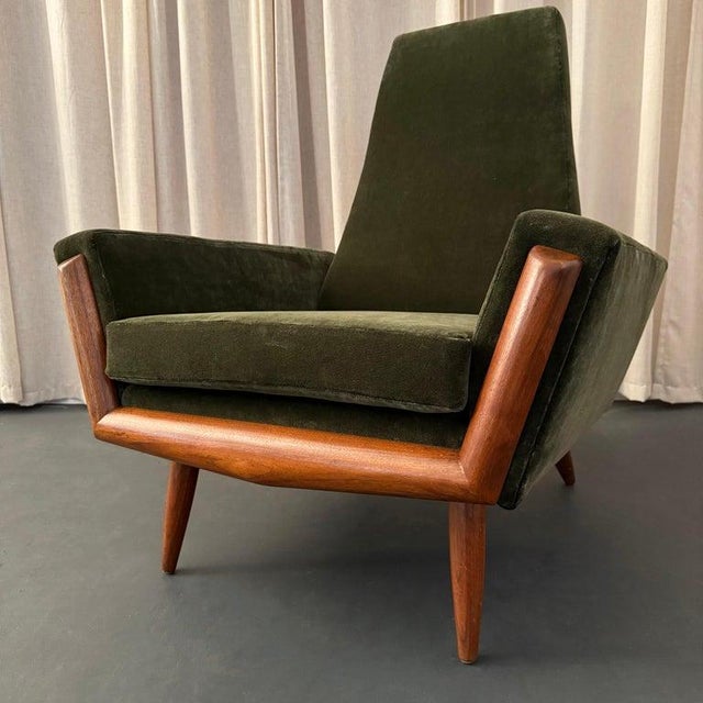 1960s Adrian Pearsall Walnut Lounge Chair Model 2161-C for Craft Associates For Sale - Image 10 of 11