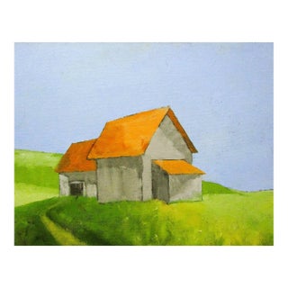 Hollister Barns 11x14 Lynne French California Rural Farm Landscape For Sale