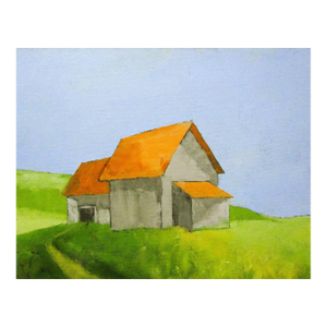 Hollister Barns 11x14 Lynne French California Rural Farm Landscape