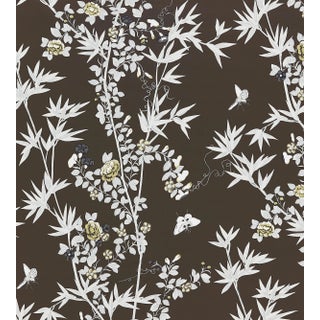 The House of Scalamandre Jardin De Chine Wallcovering, Espresso For Sale