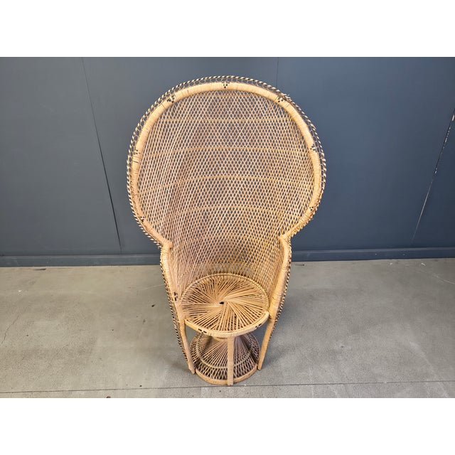 Vintage Wicker Peacock Chair, 1970s For Sale - Image 12 of 13