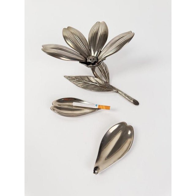 Mid-Century Italian Chrome Flower Cocktail Ashtrays, 1960s, Set of 6 For Sale - Image 6 of 18