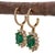 Art Deco Sunburst Zambian Emerald Earrings W Natural Diamonds in 14k Solid Gold Ov 7x5mm- Set of 2 For Sale - Image 3 of 6