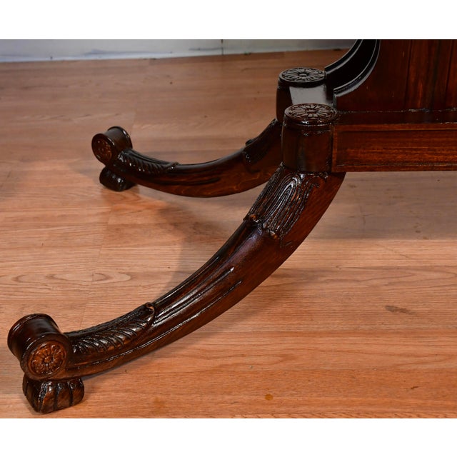 1920s Antique English Regency Style Mahogany Vanity Desk / Makeup Table For Sale - Image 10 of 17