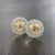1990s Pair of John Hardy Estate Clip on Earrings Silver 18k Yellow Gold For Sale - Image 4 of 9
